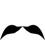 Vector drawing of spiky down mustache