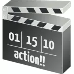Natáčení akční klapky Rady vektorové ilustrace