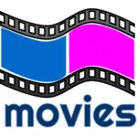 Vector illustration of movies rental symbol