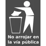 Dispose of litter sign vector clip art