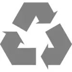 Vektorgrafikk grå resirkulering symbol
