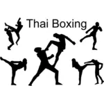 Sagoma di combattenti di kickboxing