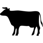 Velká kráva osnovy silueta Vektor Klipart