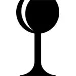 Eenvoudige wijnglas vectorillustratie
