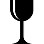 Eenvoudige wijnglas vector afbeelding