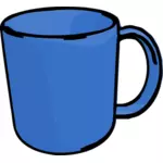Vektorový obrázek modrého horkého nápoje hrnek