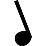 Image vectorielle de quart note de musique