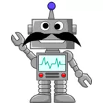 Vector drawing of mustache-bot