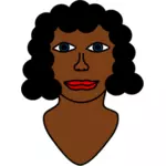 Femeie afro-americane fata vector imagine