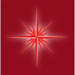 Vector image of glowing red fantasy star