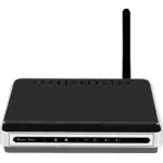 Draadloze router met een antenne vector afbeelding