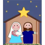 Fødselen av Jesus vektor Image
