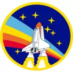 Vektorgrafiken Regenbogen Rakete Shuttle