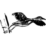 Uccello re ferroviario in illustrazione vettoriale di volo