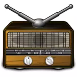 Vintage radio vektorbild