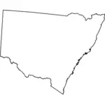 New South Wales map outline vector clip art