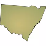 New South Wales border map vector graphics