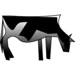 グレースケール牛のベクター クリップ アート
