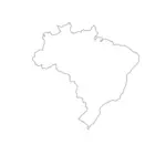 Brazil map outline vector image