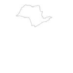 Сан-Паулу государства карта векторное изображение