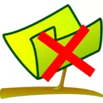Векторное изображение зеленого NFS размонтировать знак