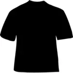 Imagen vectorial de silueta de camiseta negra