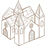 Vector afbeelding van rol spelen spel Kaartpictogram voor een kathedraal
