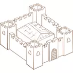 Image clipart vectoriel du rôle jouer icône de la carte de jeu pour une forteresse