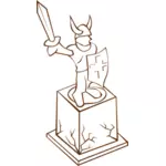 Vektor-ClipArt Rolle spielen Spiel Kartensymbol für eine statue