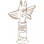 Ilustração em vetor de papel jogar ícone mapa do jogo para um totem