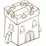 Vektör küçük resim rolü oynamak oyun harita simgesini bir kule Meydanı