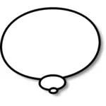 Thought callout bubble center vector image