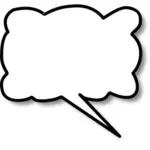 Speech cloud right vector image
