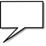 Speech callout rectangle left vector image