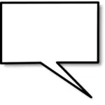 Speech callout rectangle right vector image