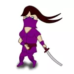Ninja komická postava vektorový obrázek