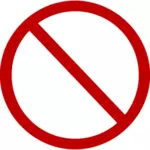 Immagine vettoriale segno di divieto