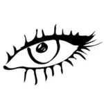 Black and white eye vector image