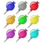 Vector graphics of set of lollipops
