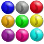 Imagem vetorial de conjunto de círculos coloridos