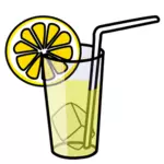 Vektoripiirros limonadista lasissa