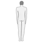 Mužské tělo silueta Vektor Klipart