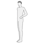 Male body silhouette vector