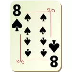 Kahdeksan pataa pelaamassa korttivektorikuvaa