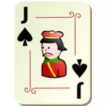 Jack av spader spelkort vektor illustration