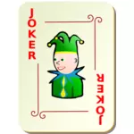 Punainen Jokeri pelikortti vektori kuva
