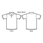 Polo shirt template vektor gambar
