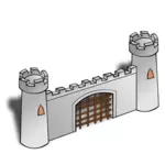 Ворота замок вектора