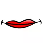 Femelă de culoare roşie buzele vector imagine