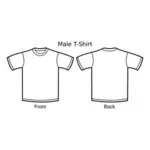 Laki-laki t-shirt template gambar vektor